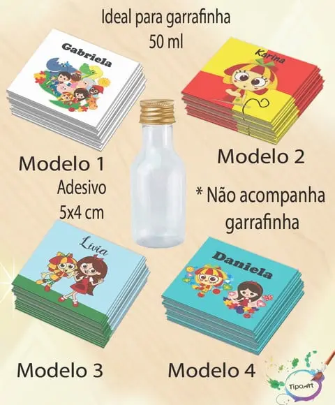 Adesivo Garrafinha-sitio do Pica Pau Amarelo