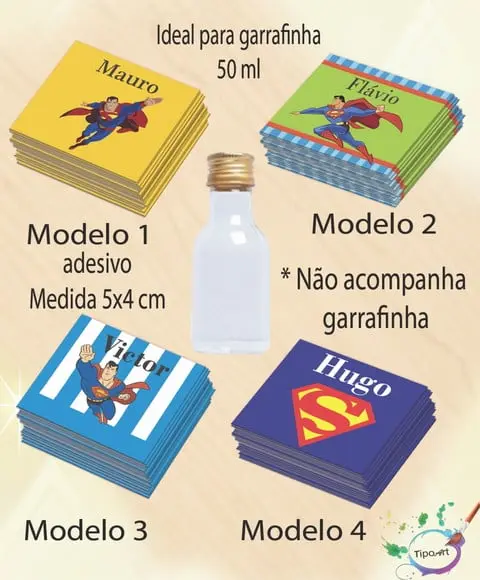 Adesivo Garrafinha-super Homem