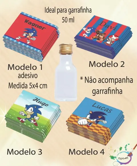 Adesivo Garrafinha-sonic