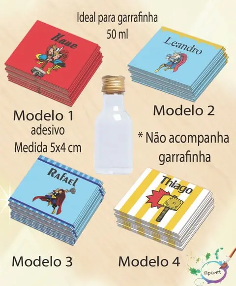 Adesivo Garrafinha-thor