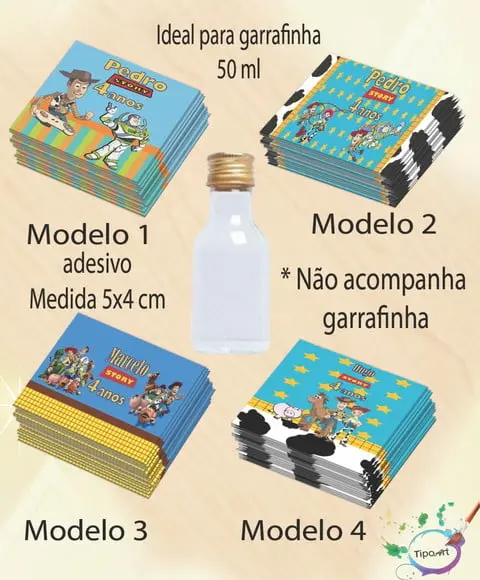 Adesivo Garrafinha-toy Story