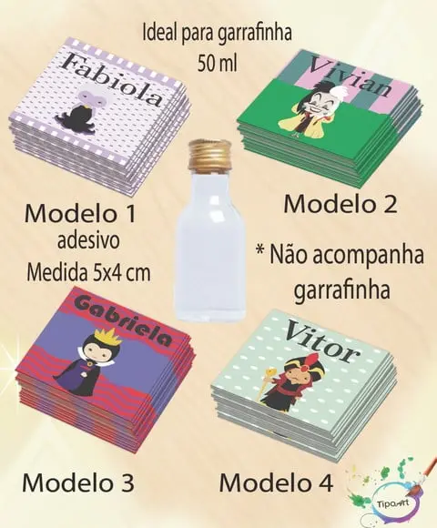 Adesivo Garrafinha-vilões
