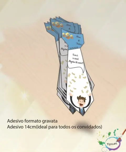 Adesivo Gravata Personalizada Casamento