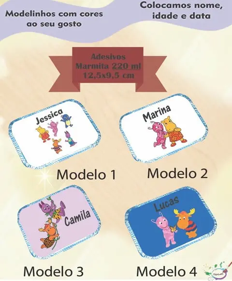 Adesivo Marmitinha 220 Ml- Backyardigans