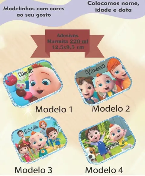 Adesivo Marmitinha 220 Ml- Super Jojo