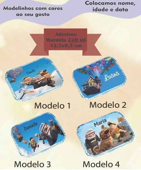 Adesivo Marmitinha 220 Ml- Up Altas Aventuras