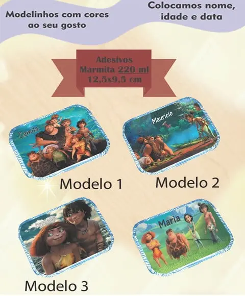 Adesivo Marmitinha 220 Ml- os Croods