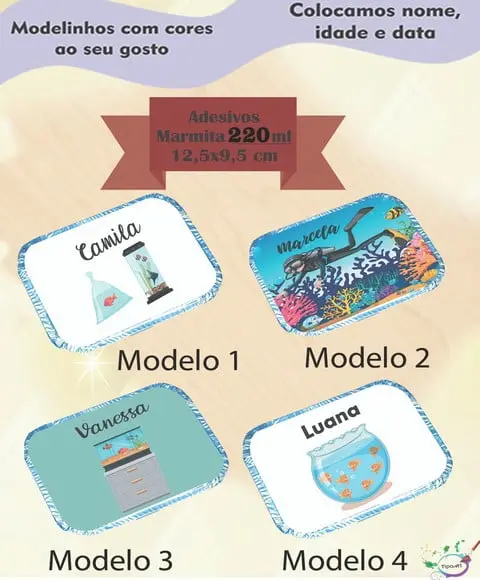 Adesivo Marmitinha 220 Ml-aquário