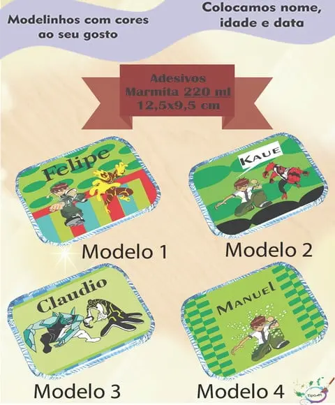 Adesivo Marmitinha 220 Ml-ben 10