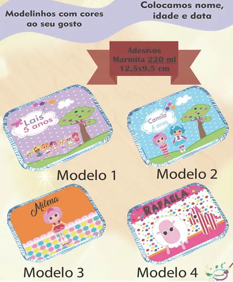 Adesivo Marmitinha 220 Ml-lalaloopsy