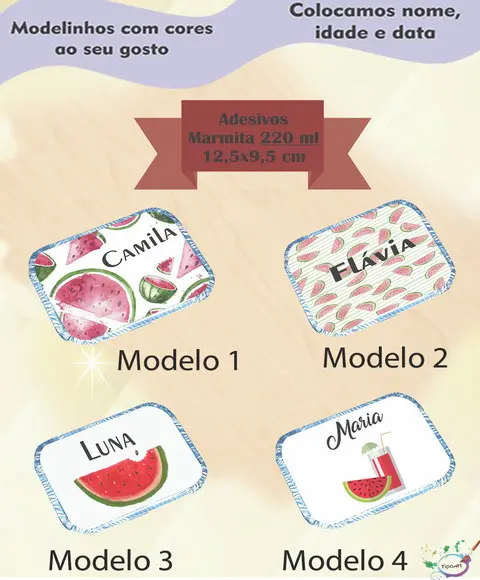 Adesivo Marmitinha 220 Ml-melancia