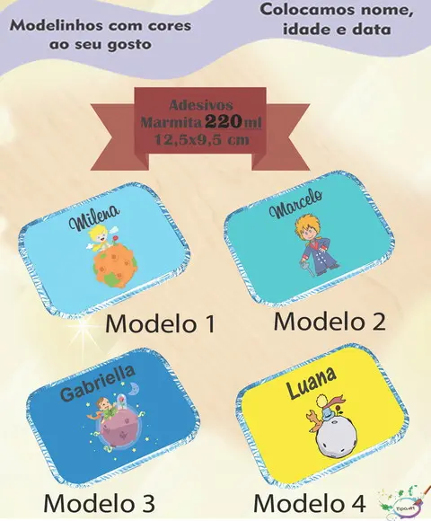 Adesivo Marmitinha 220 Ml-pequeno Príncipe