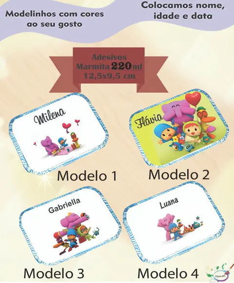 Adesivo Marmitinha 220 Ml-pocoyo