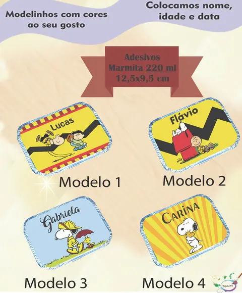 Adesivo Marmitinha 220 Ml-snoopy