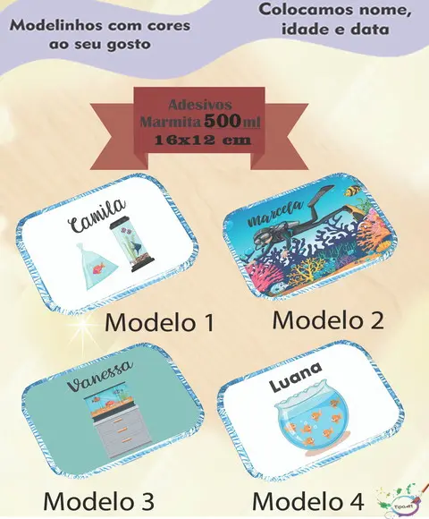 Adesivo Marmitinha 500 Ml-aquário