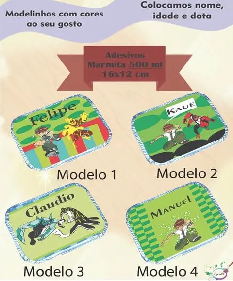 Adesivo Marmitinha 500 Ml-ben 10