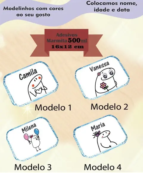 Adesivo Marmitinha 500 Ml-flork