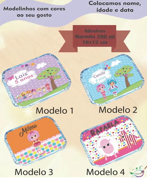 Adesivo Marmitinha 500 Ml-lalaloopsy