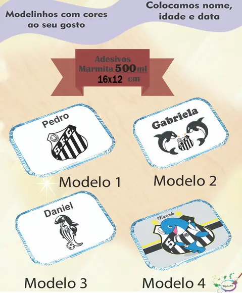 Adesivo Marmitinha 500 Ml-peixe