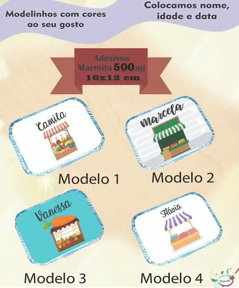 Adesivo Marmitinha 500 Ml-quitandinha
