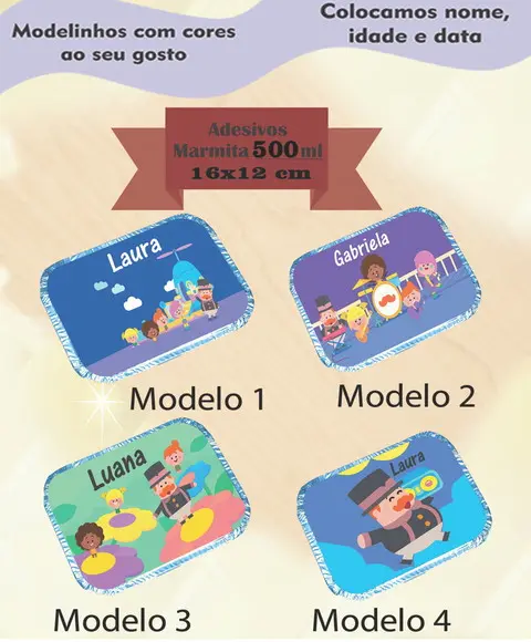 Adesivo Marmitinha 500 Ml-radio Bita