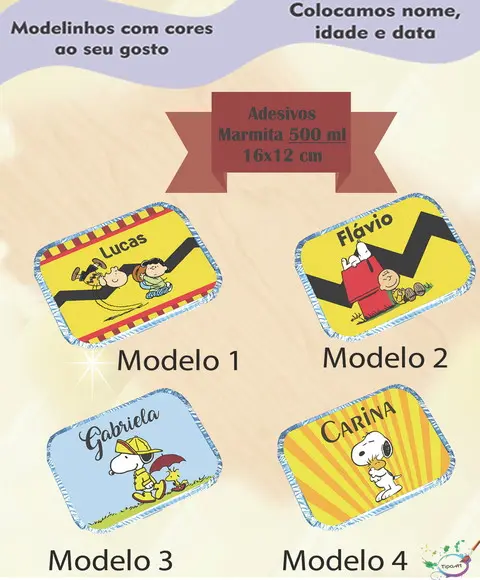 Adesivo Marmitinha 500 ml-Snoopy