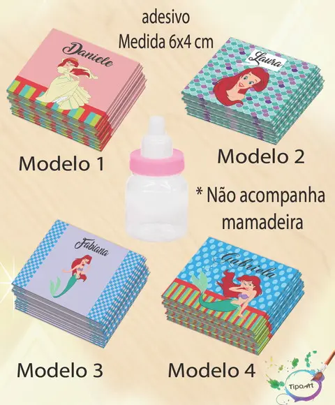 Adesivo Mini Mamadeira-ariel