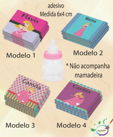 Adesivo Mini Mamadeira-aurora