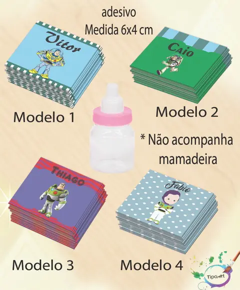 Adesivo Mini Mamadeira-buzz Lightyear