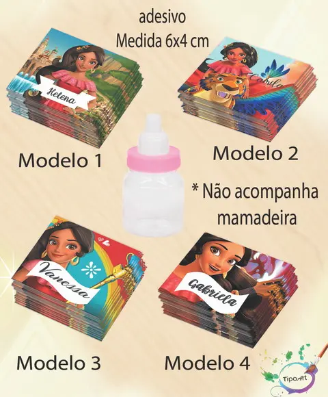 Adesivo Mini Mamadeira-elena de Avalor