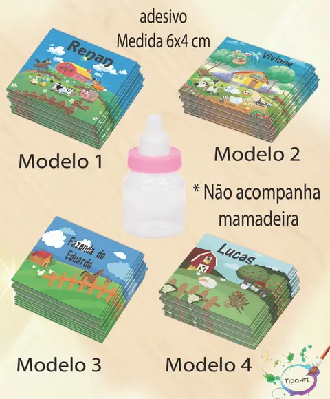 Adesivo Mini Mamadeira-fazendinha