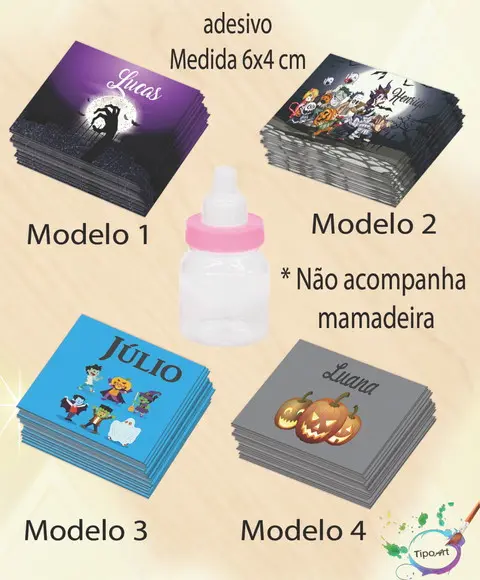 Adesivo Mini Mamadeira-halloween#2