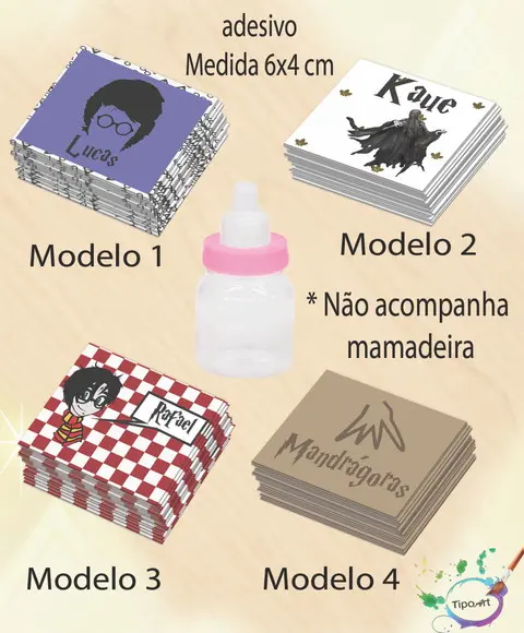 Adesivo Mini Mamadeira-harry Potter-modelo 2