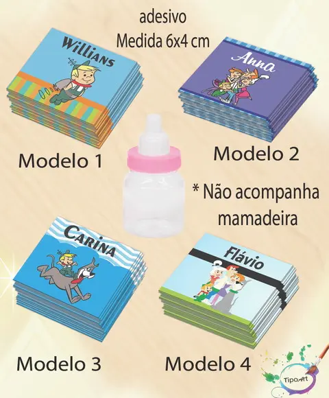 Adesivo Mini Mamadeira-jetsons