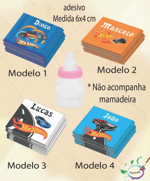 Adesivo Mini Mamadeira-hot Whells