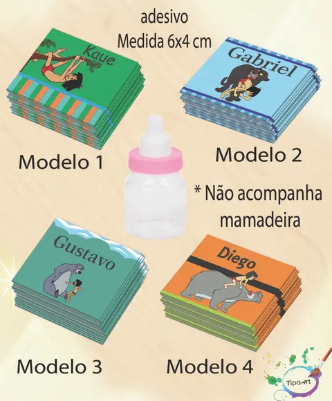 Adesivo Mini Mamadeira-mogli