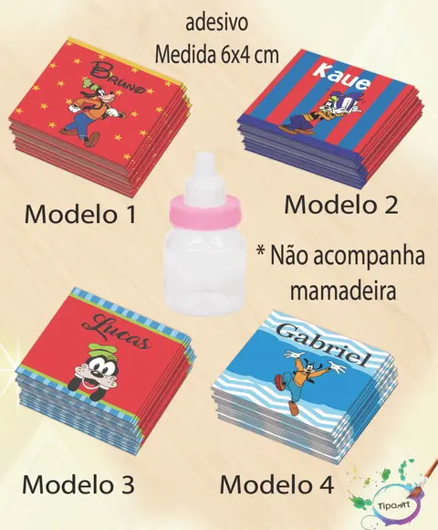 Adesivo Mini Mamadeira-pateta