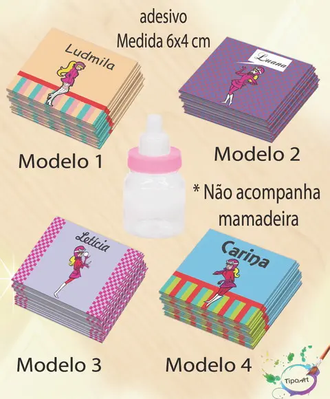 Adesivo Mini Mamadeira-penelope Charmosa