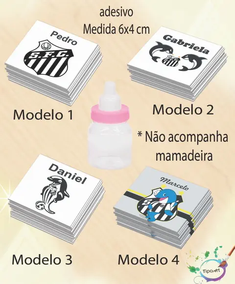 Adesivo Mini Mamadeira-peixe