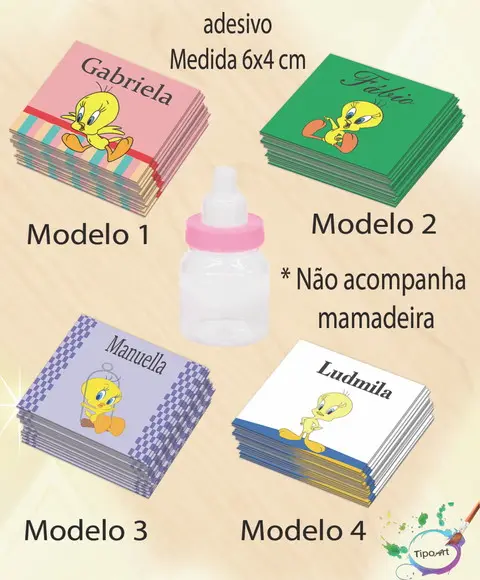 Adesivo Mini Mamadeira-piu Piu