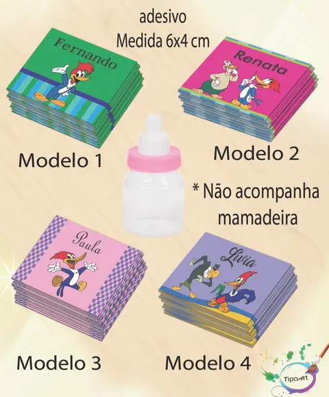 Adesivo Mini Mamadeira-pica Pau