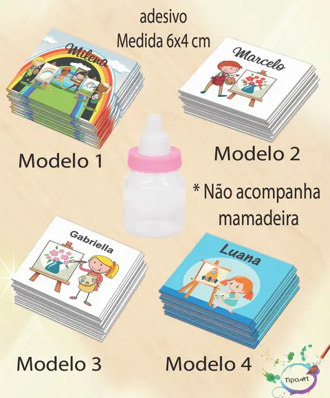 Adesivo Mini Mamadeira-pintando o 7