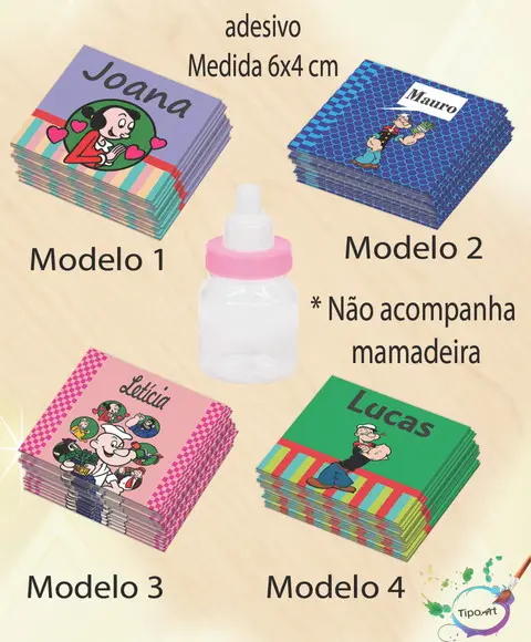 Adesivo Mini Mamadeira-popai