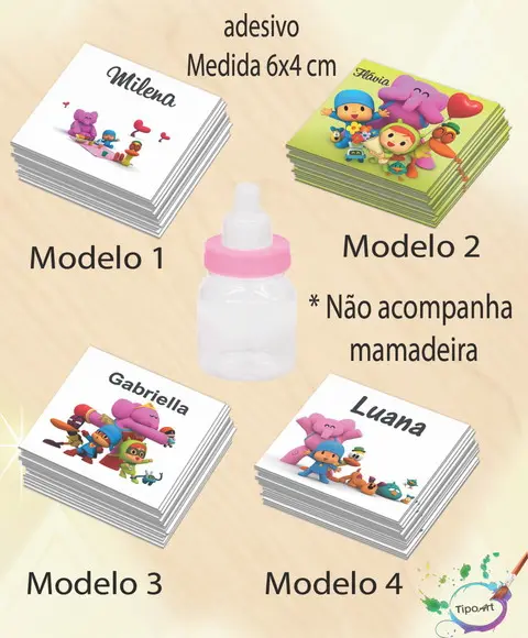 Adesivo Mini Mamadeira-pocoyo