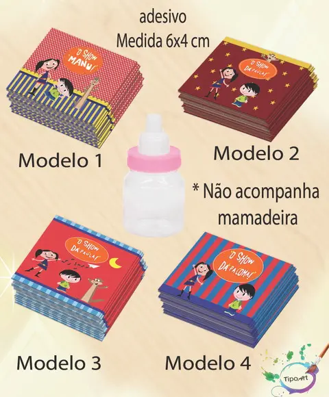 Adesivo Mini Mamadeira-show da Luna