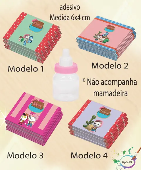 Adesivo Mini Mamadeira-sheriff Calie do Oeste
