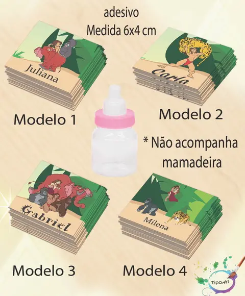 Adesivo Mini Mamadeira-tarzan