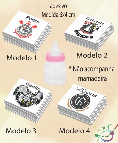 Adesivo Mini Mamadeira-timão