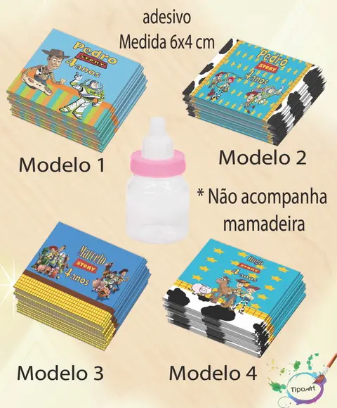Adesivo Mini Mamadeira-toy Story