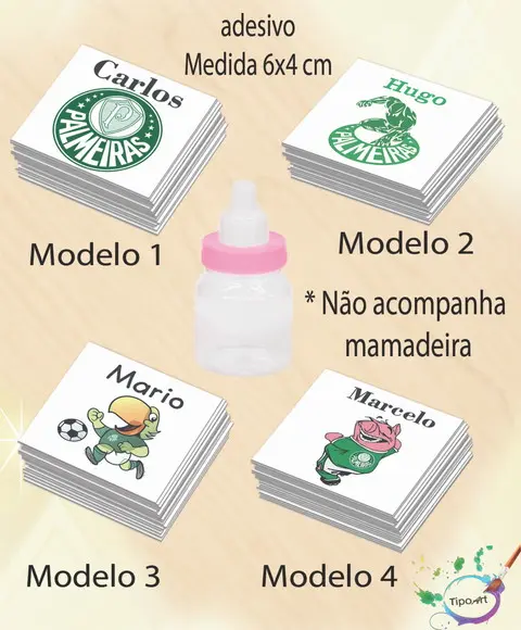 Adesivo Mini Mamadeira-verdão